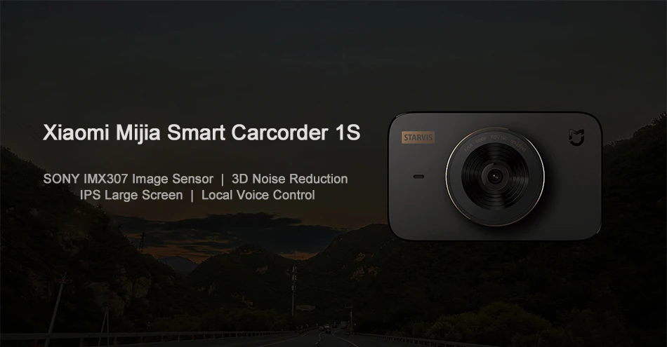 Xiaomi Mijia 1080P видеорегистратор Carcorder 1S DVR Автомобильный регистратор 3D шумоподавление ips экран локальное Голосовое управление без STARVIS