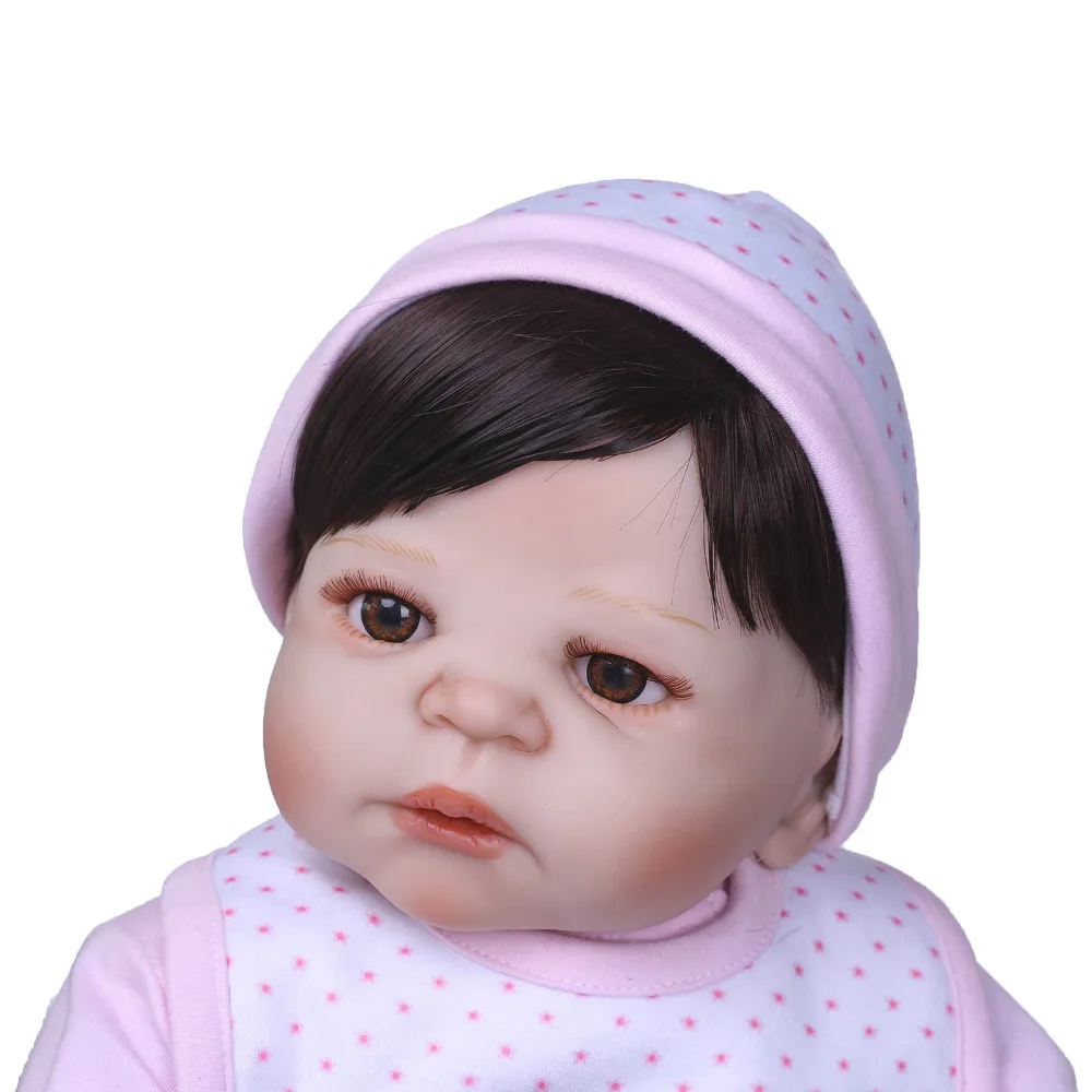 Nicery 22 дюйма 55 см кукла Bebe Reborn жесткая силиконовая игрушка для мальчиков и девочек