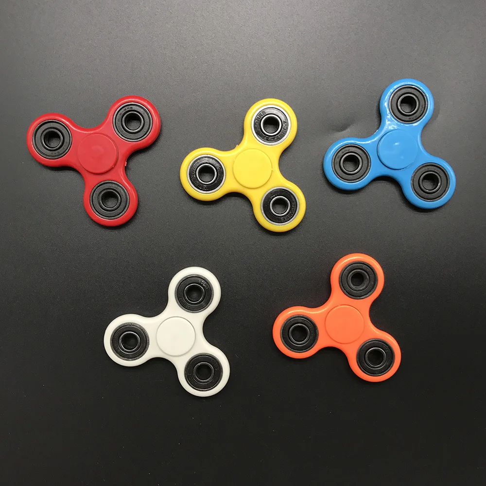 Стальные Бусины фиджет Спиннер пластик Tri-Spinner EDC ручной Спиннер для аутизма и СДВГ долгое время анти-стресс Спиннер игрушки