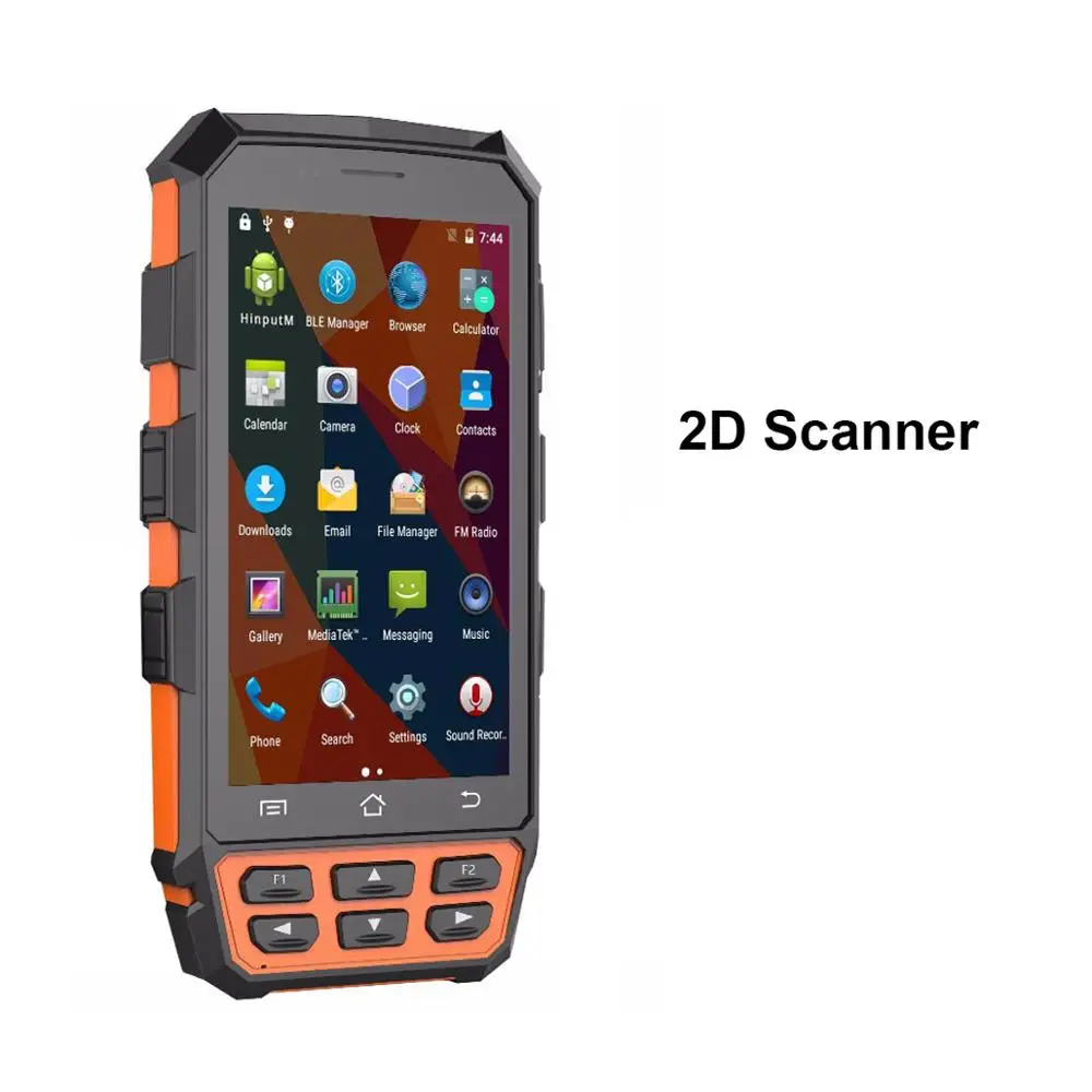 Standard and 2D " прочный 4G wifi сборщик мобильных данных Android 7,0 Ручной PDA терминал 1D 2D сканер штрих-кода с пистолетной рукояткой SIM PSAM карты - Цвет: Standard and 2D