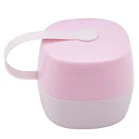 Pink Горячая новорожденное милое детское зубное кольцо держатель портативный для малышей Дети Соска Колыбель Чехол держатель ящик для путешествий 3 цвета - Цвет: Pink