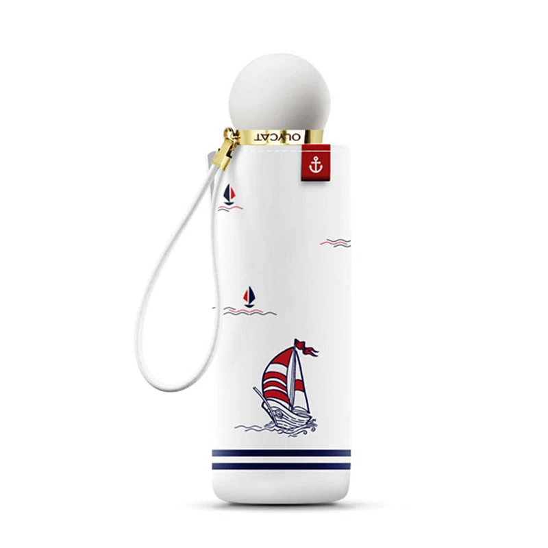 Yesello мини складной зонт для женщин пять раз солнцезащитный Зонты анти УФ черное