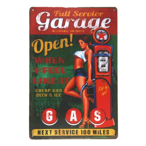 DL-"Garage Rules" металлическая жестяная вывеска бар антикварное изделие из металла картины Настенный декор - Цвет: Шоколад