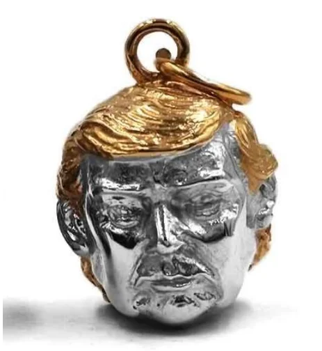 Gold Американский президент Дональд Трамп, кулон из нержавеющей стали, крутой Серебряный Золотой американский президент, Мужская подвеска 505B - Окраска металла: Gold