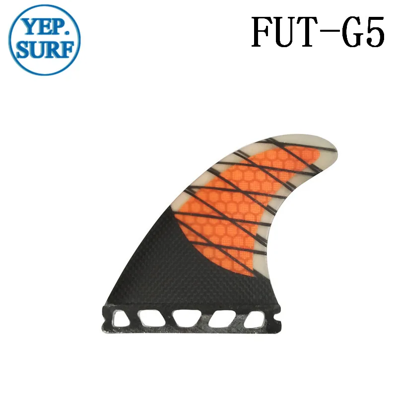 Будущее G5 плавник из углеродного волокна черный и зеленый/orangeFin доска для