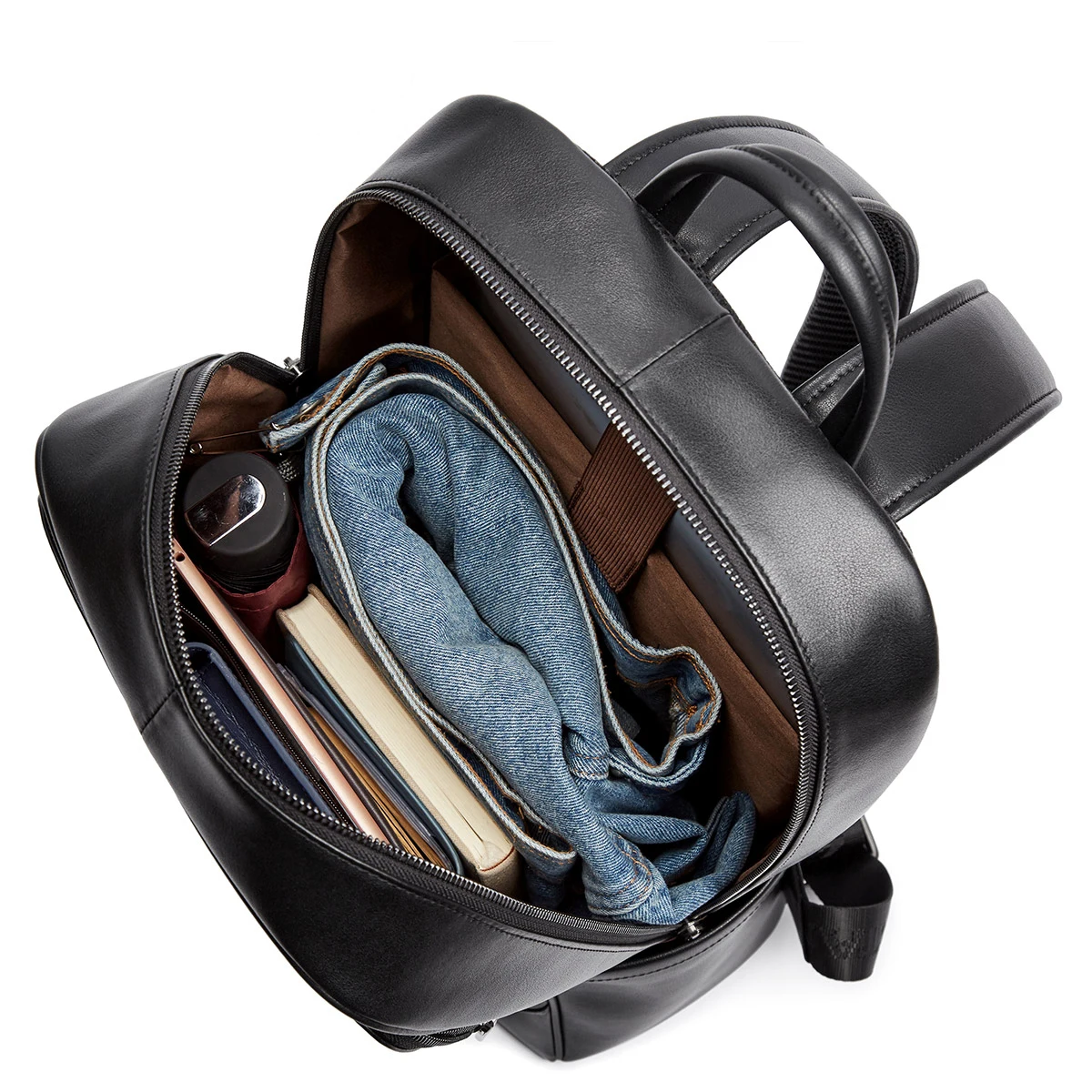 Большой дорожный рюкзак для подростков школьный ранец из воловьей натуральной