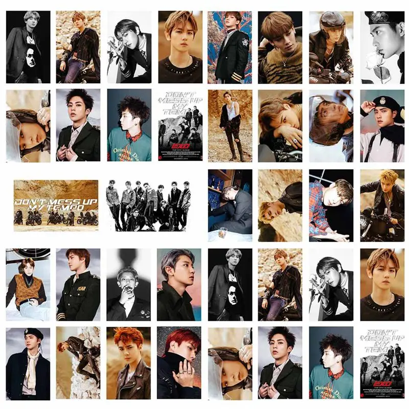Альбом KPOP EXO 30 шт./компл. самодельная бумажная карточка Lomo фотокарточка постер