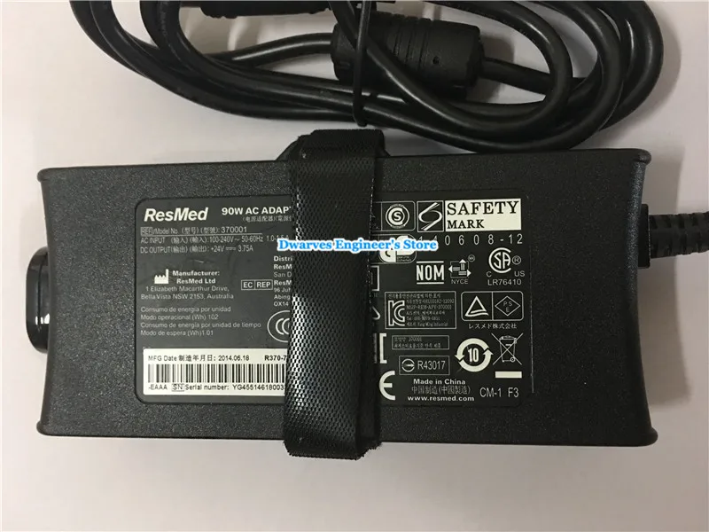Resmed 370002 24V 3.75A 90W адаптер переменного тока для RESMED AIR SENSE 10 S10 CURVE S10 CPAP AIRSENSE 10 AC адаптеры питания зарядное устройство
