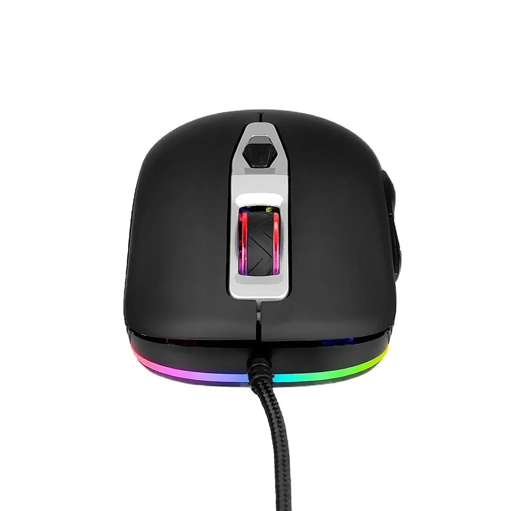 Мышь Проводная игровая мышь USB кабель RGB 6 подсветка макро программируемые кнопки черная геймерская мышь 4800 dpi Игровые мыши