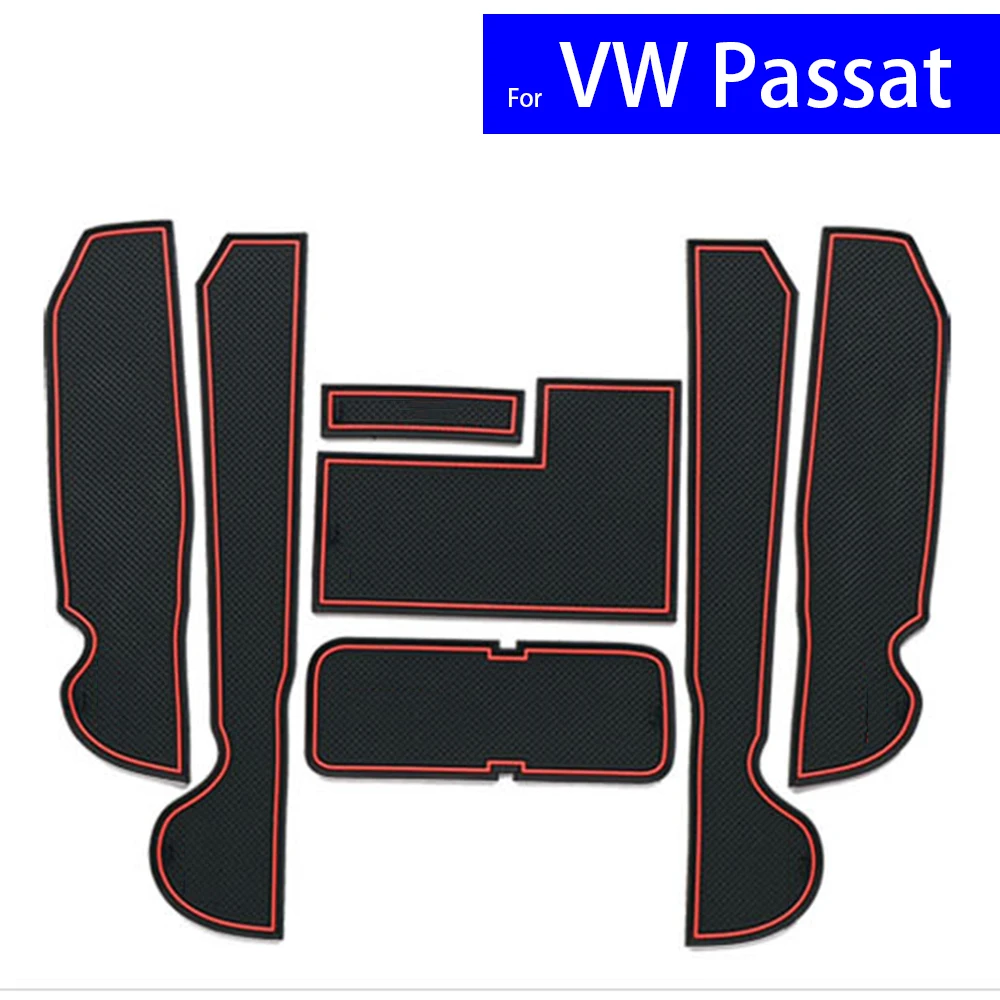 7 шт. коврики для автомобильных ворот Ковров подстаканников Volkswagen VW Passat 2011 2012 2013