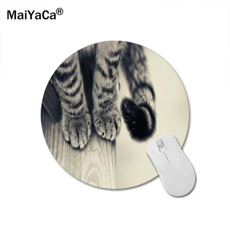 

MaiYaCa круглые высококачественные Нескользящие и прочные коврики для мыши для компьютера и ноутбука с изображением кошек и совы