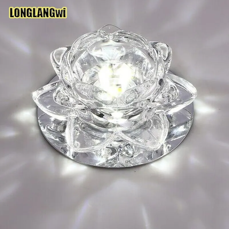 Светодиодный потолочный светильник Mordern с кристаллами для коридора|lotus ceiling