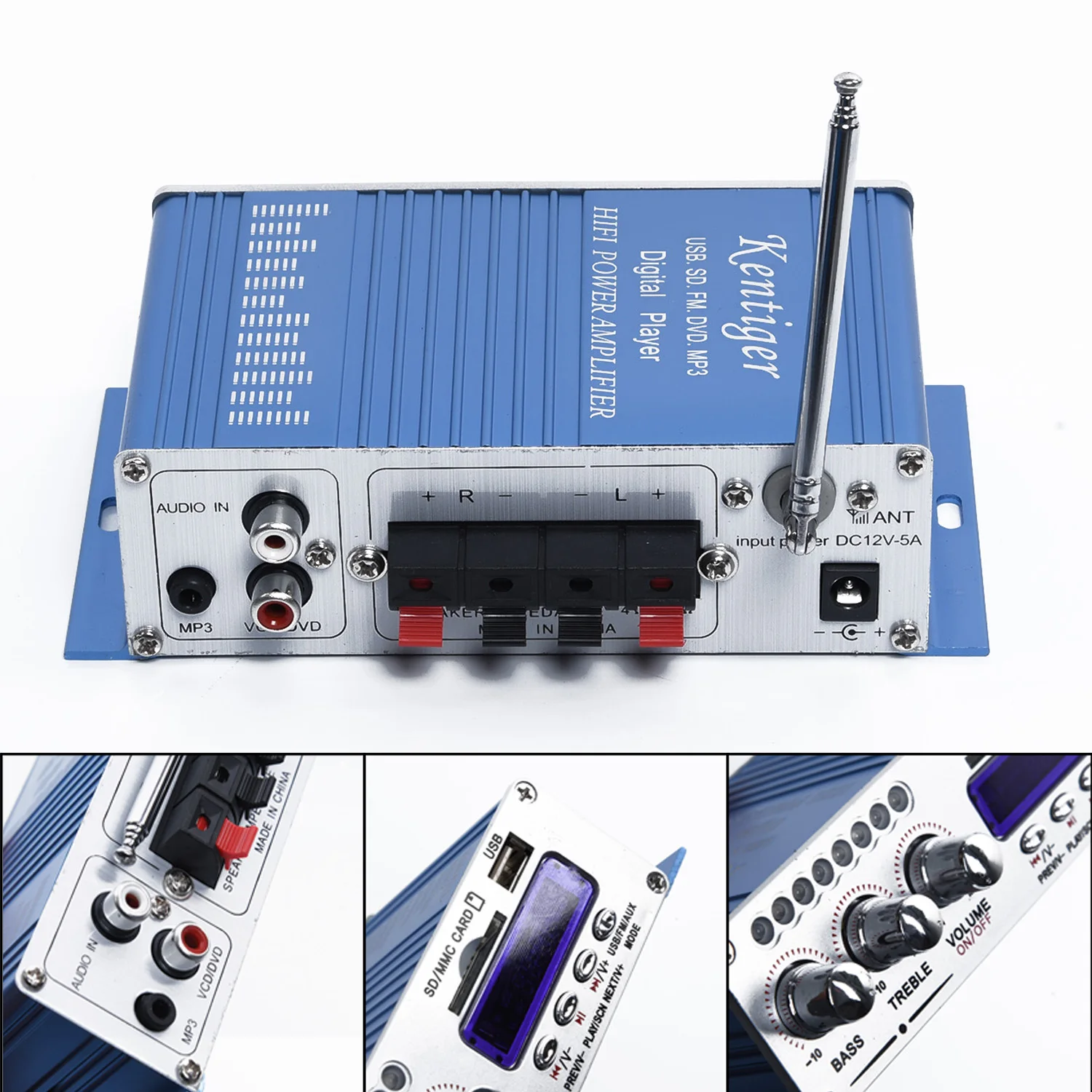 USB мини Hi Fi стерео усилитель мощности 100 Вт 2 канала автомобильный домашний MP3 FM