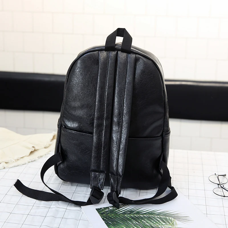 ACE LOVE Solid Shinning из искусственной кожи женский рюкзак большая школьная сумка на
