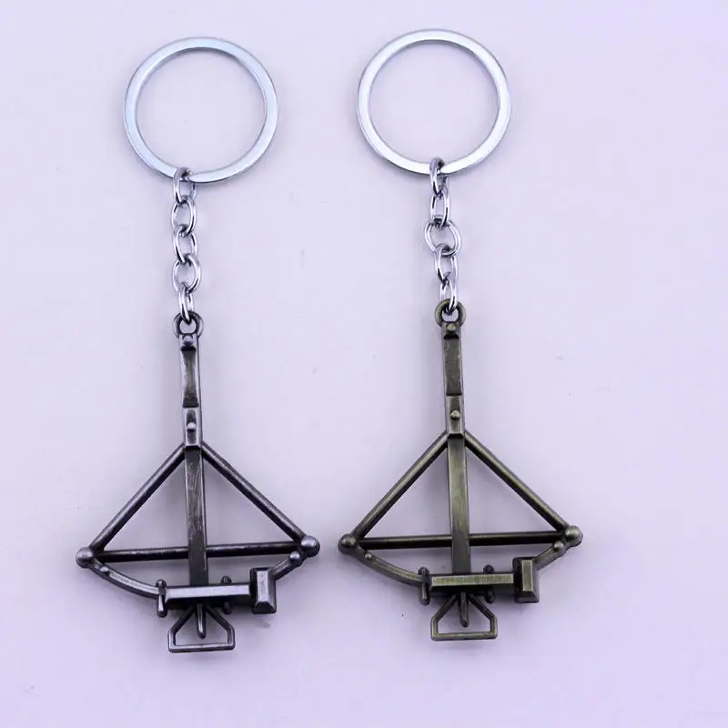 Bow And Arrow Key Chain Vintag Zombie Fight The Dead Fear The Living Movie Key Ring