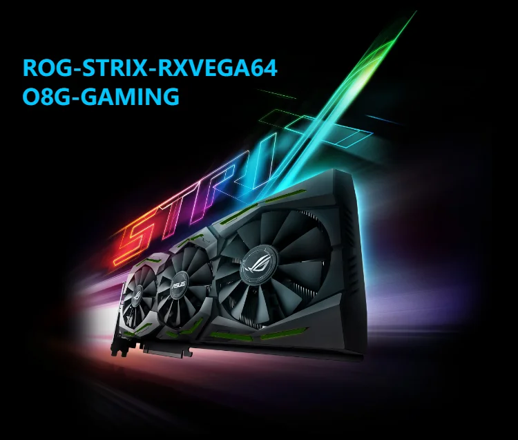 Игровая Видеокарта Asus ROG-STRIX-RXVEGA64-O8G-GAMING HBM2 8 gbнастольный