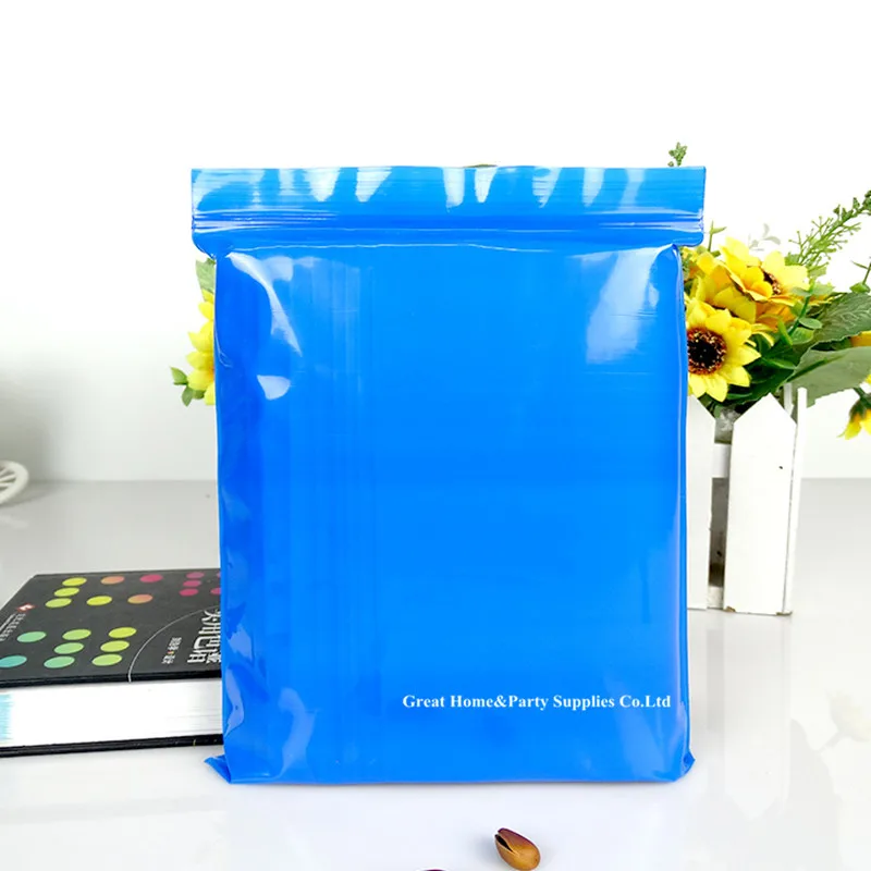 

20x30cm Fast Shipping 100x Flat Blue Reclosable Poly Ziplock Package Pouch Repacking Plastic Pocket Bags For Kitchen Storage 20C