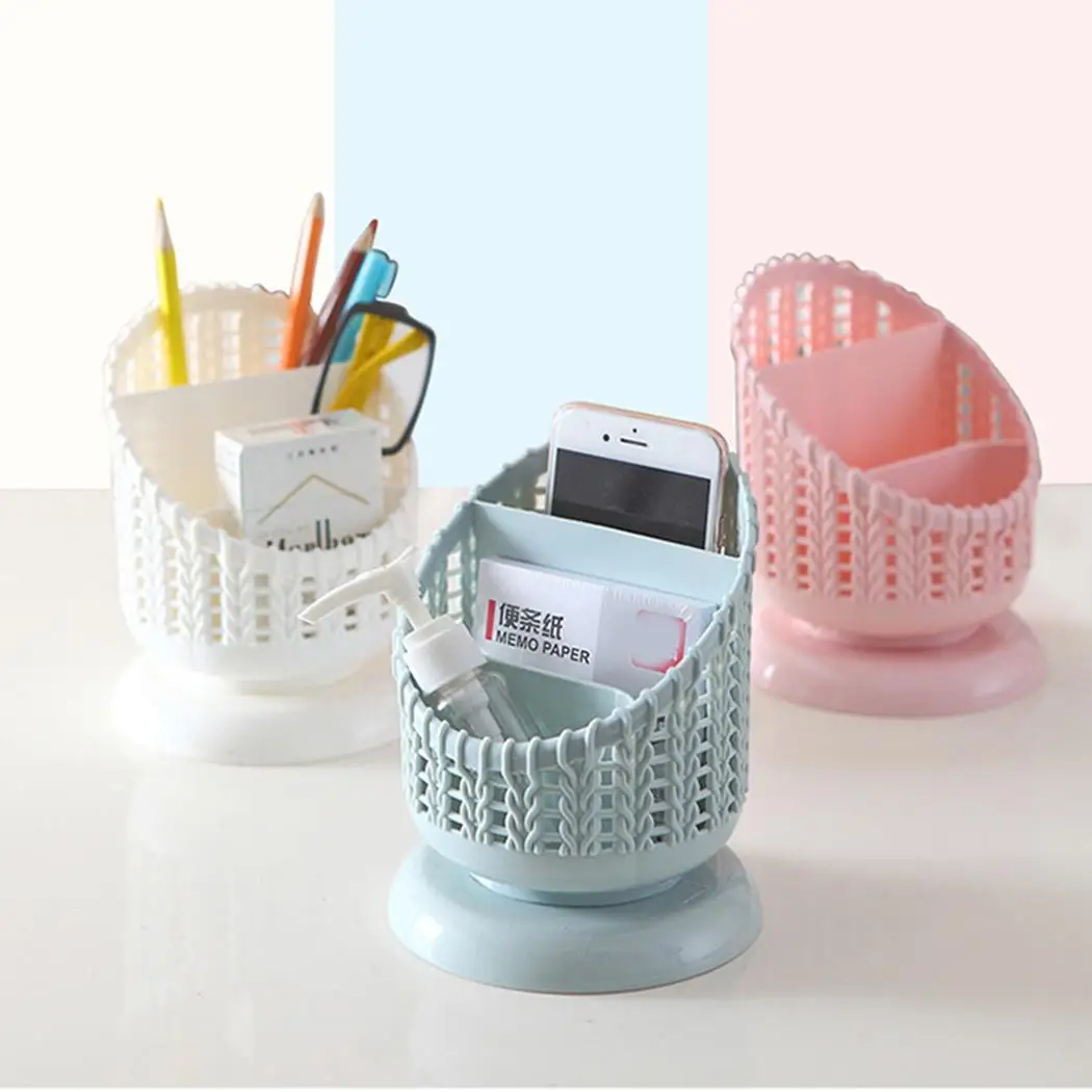 Многофункциональный Настольный ящик для хранения ручек белый синий розовый