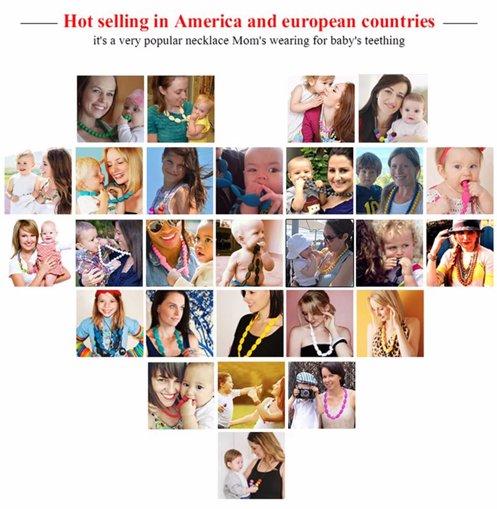 

50pc Food Grade Silicone Teethers 15mm Beads DIY Necklaces Baby Bracelets Babies Chewing Jewelry Teeth Necklace Mix Colors Beads