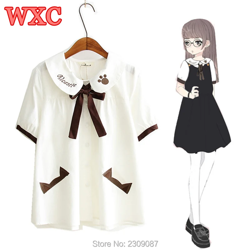 Harajuku кардиган рубашка женская блузки Летние женские блузка 2017 серый галстук