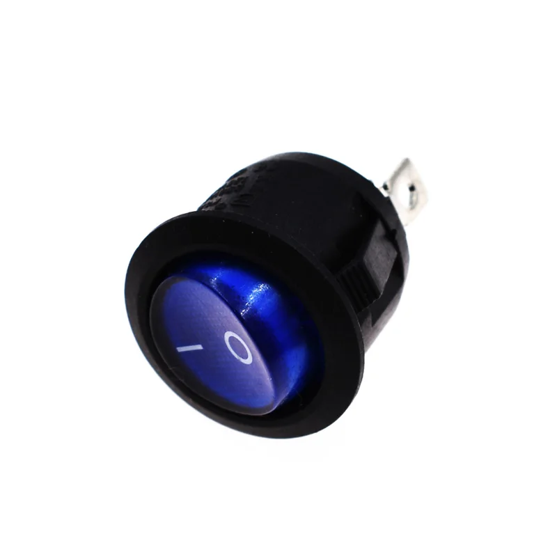 blue 5 шт. автомобильный 220 В Круглый Рокер точечный лодочный светодиодный светильник переключатель SPST вкл/выкл топ продаж Электрический контроль - Цвет: blue