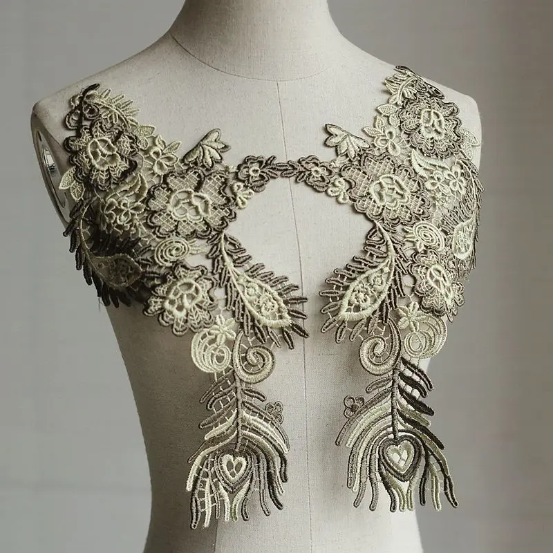 Бесплатная доставка (2 шт./лот) Высокое качество шитье цветочный мотив венозная