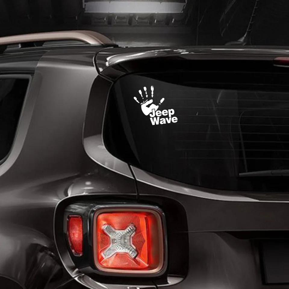 Забавная Виниловая наклейка для Jeep Wave Hand стильная автомобиля Talk наклейки Wrangler