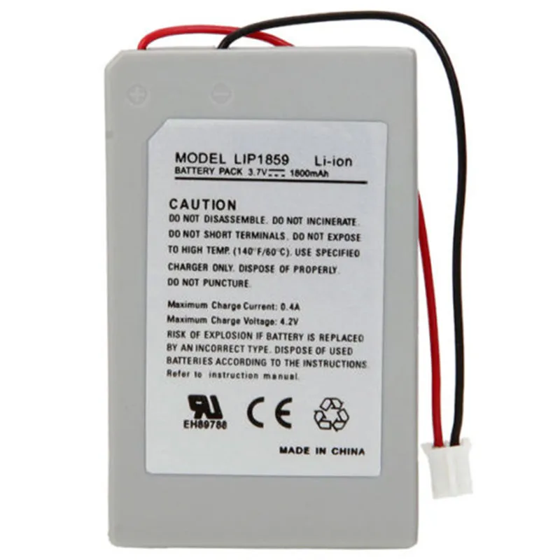 2х аккумулятор 1800 mAh 3,7 v+ USB кабель для sony контроллера PS3 3 белый P1W1 K4V8