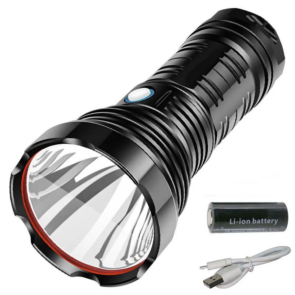 Мощный светодиодный светильник вспышка 4000 люмен супер яркий фонарь дальность 500