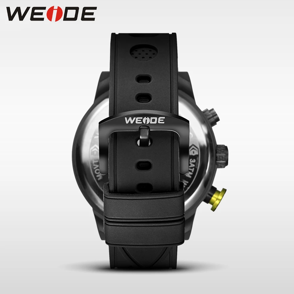 WEIDE роскошные оригинальные силиконовые часы кварцевые мужские спортивные
