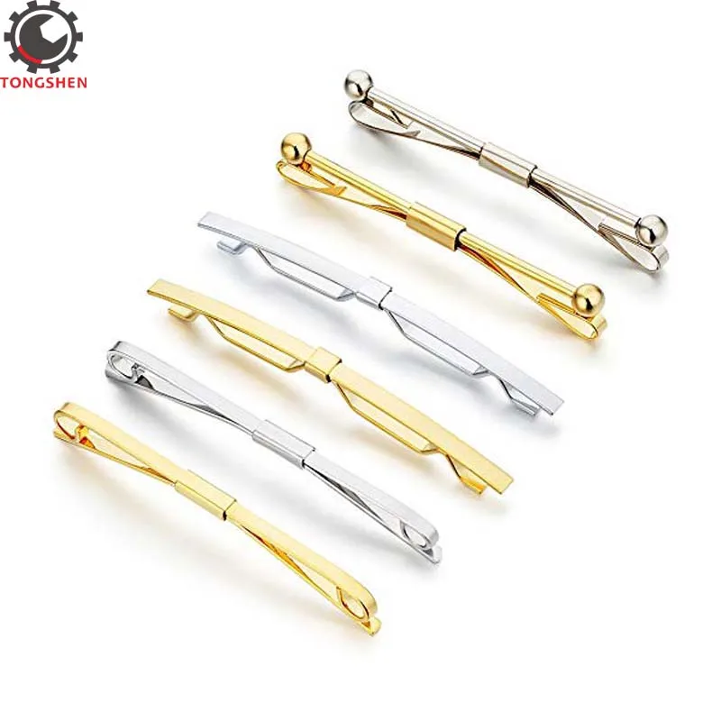 

6Pcs Tie Collar Bar Pin Set Two Tone Collar Pin Men's Collar Bars Metal Collar Pins Metal Noble Tie Rods Brooch Clips