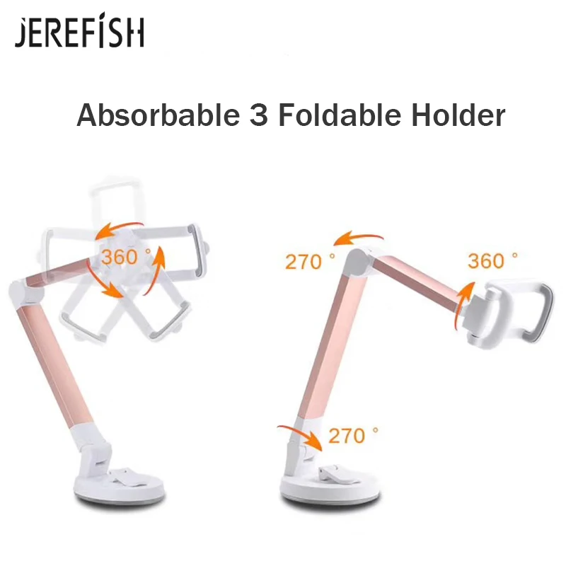 JEREFISH 360 Вращающийся Автомобильный держатель для телефона универсальная Складная подставка для телефона Подставка держатель для iPhone X 8 7 samsung смартфонов