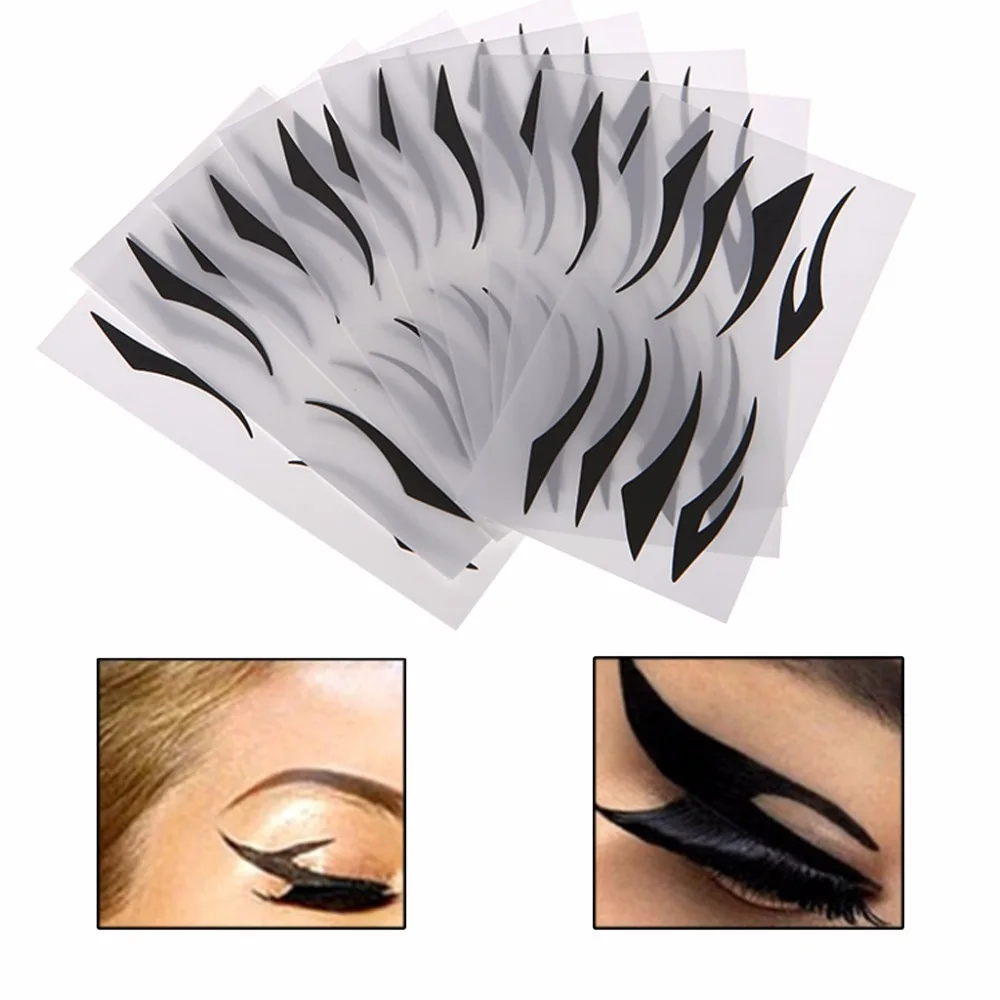 MAANGE 40 Pairs Invisible Black Technical Eye Tapes Fiber Cat Style Double Eyelid Sticker Tape #3TZ00277 # | Красота и здоровье