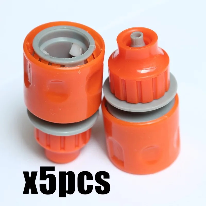 Qick Connector 25 футов 8 м оранжевый ПУ машинный моющий садовый поливочный шланг Труба с быстрым соединителем высокого давления автомобильный моющий трубопровод 5*8 мм - Цвет: Qick Connector