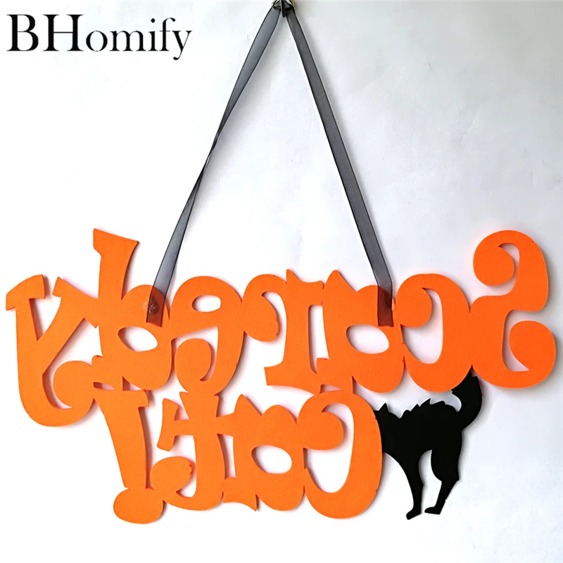 Happy Halloween висит бирка тыквы Cat украшение для дома двери окна бар торговые центры