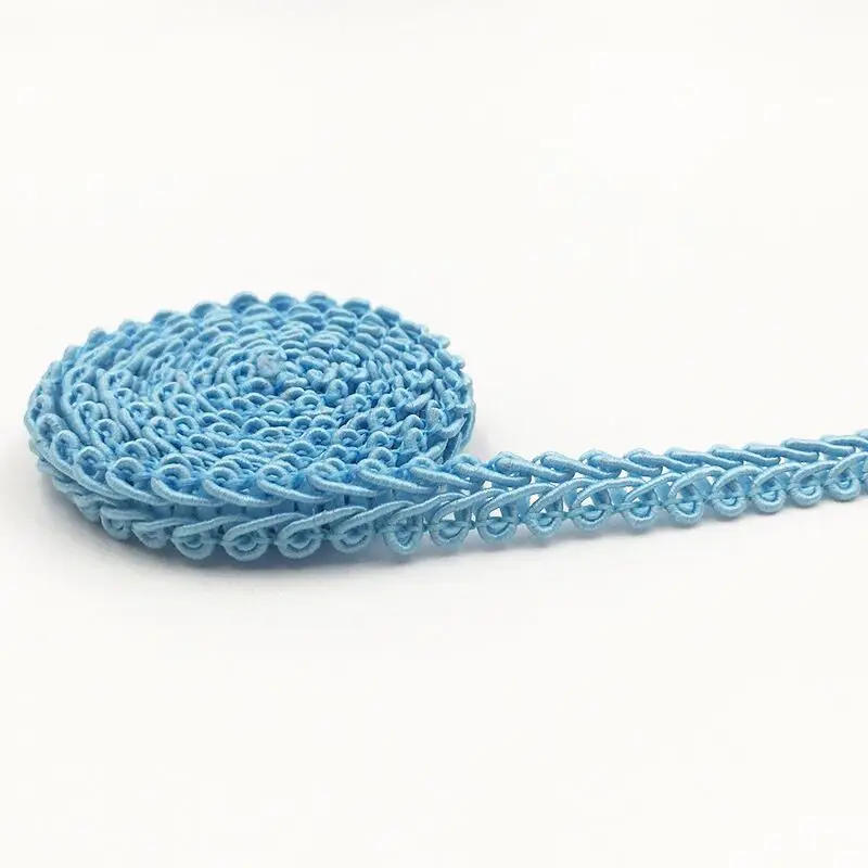 Light Blue 1M 0,8 см, отделка, шитье, кружево, золото, серебро, сороконожка, плетеная кружевная лента, для дома, вечерние украшения, сделай сам, одежда, изгиб, кружево - Цвет: Light Blue 1M