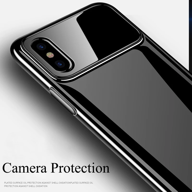 Тонкий пластиковый стеклянный чехол 2 в 1 для Apple iPhone 6 6s 7 8 Plus XR XS Max модный