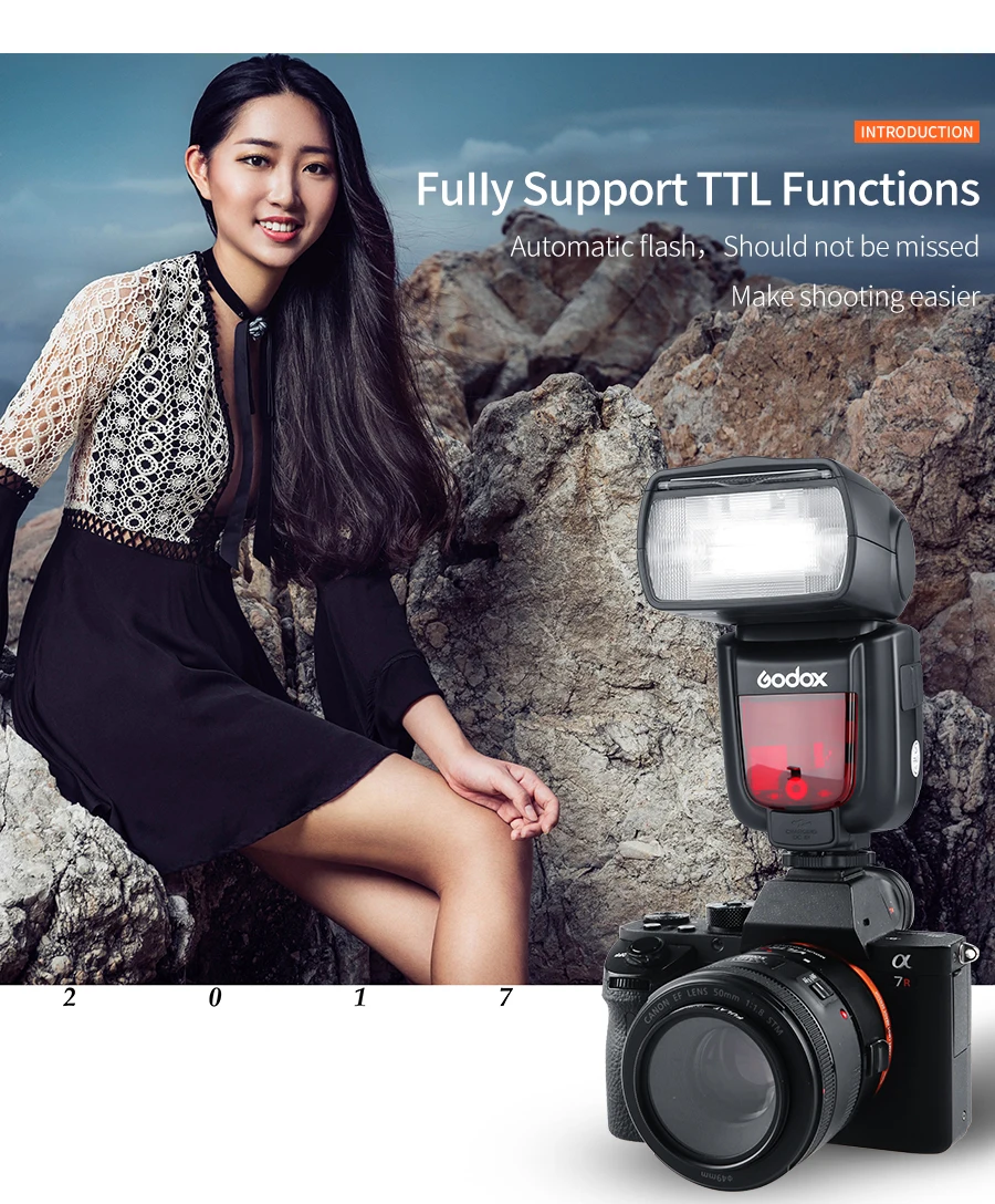 Godox TT685S 2,4G HSS ttl GN60 Вспышка Speedlite+ X1T-S триггер передатчик Комплект для sony A58 A7RII A7II A99 A9 A7R A6300