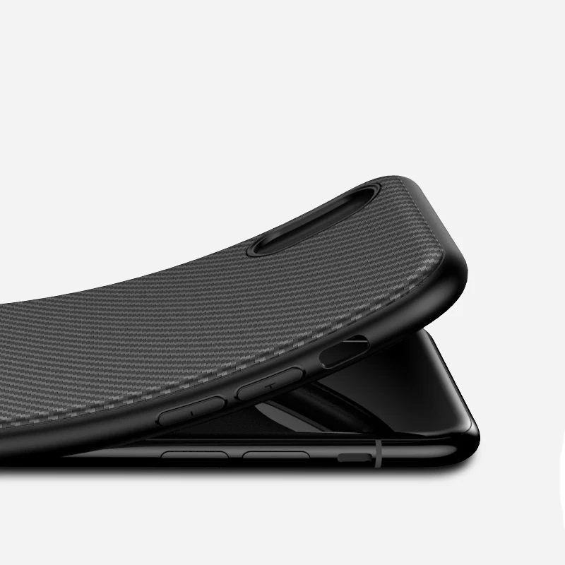 Роскошный силиконовый чехол для телефона Huawei P20 Lite Pro из углеродного волокна