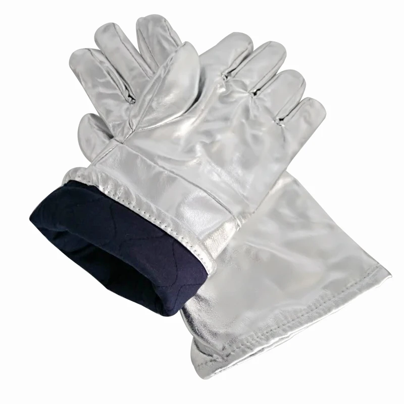 Work Gloves Heat Insulation 1000 Degree Aluminum Foil Fabric High Temperature Working Thermal Radiation Glove Fire Protection |