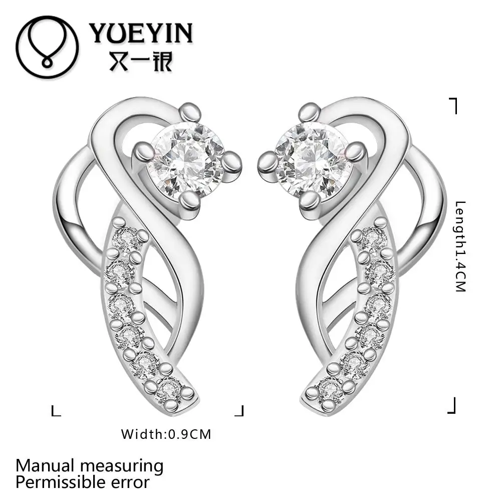 E499 Бесплатная доставка изящных ювелирных изделий серьги серебряные для женщин