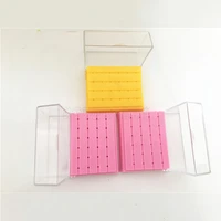 3pcs dental plastic burs holder block blocks case 24 holes slots 20 fg 4 ra