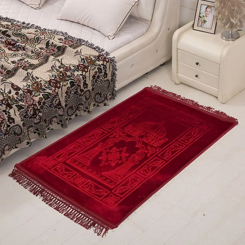 red 3 75x120 см мусульманский коврик для молитвы Открытый коврик садовый паломник большие ковры для гостиной дома гостиной прикроватный коврик для спальни - Цвет: red 3