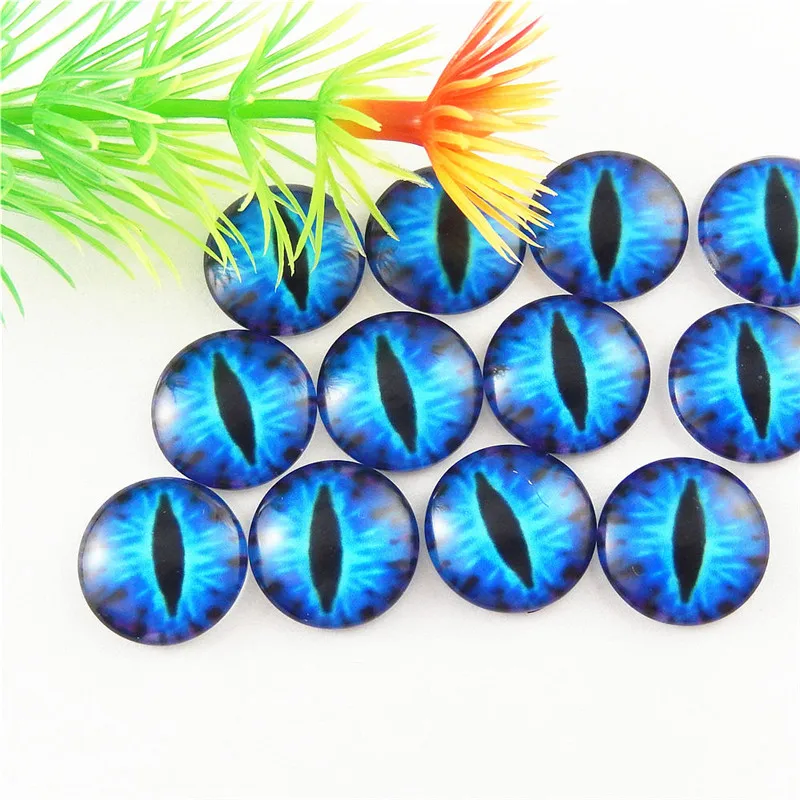 Стеклянный кабошон с глазами 30 мм изображением дракона ящерицы лягушки Кабошоны