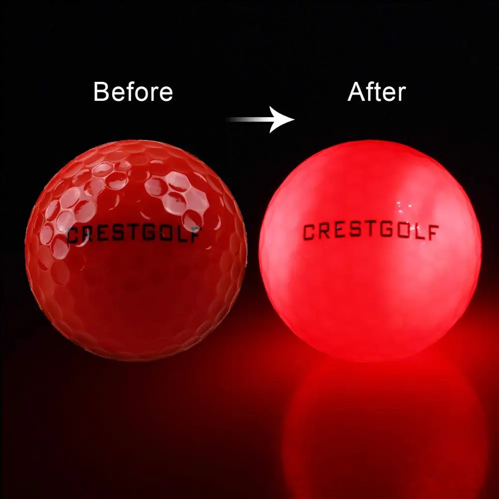 20 шт./лот Crestgolf мигающий светящийся мяч для гольфа Ночная светящаяся вспышка