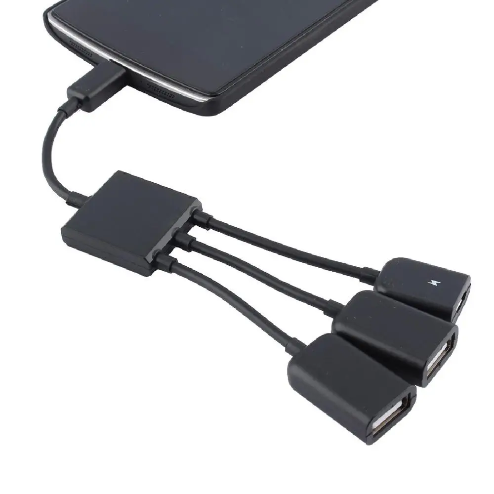 Micro USB мощность OTG концентратор кабель адаптер преобразователь удлинитель 3 в 1 2 0