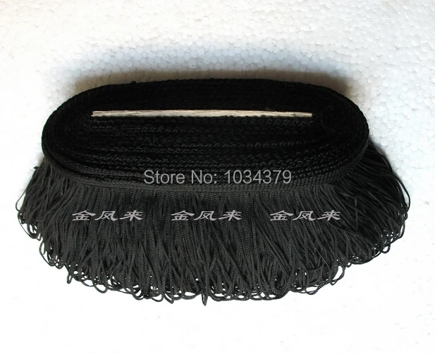 Черная Полиэстеровая одежда для латиноамериканских танцев 8 см 10 метров тонкая