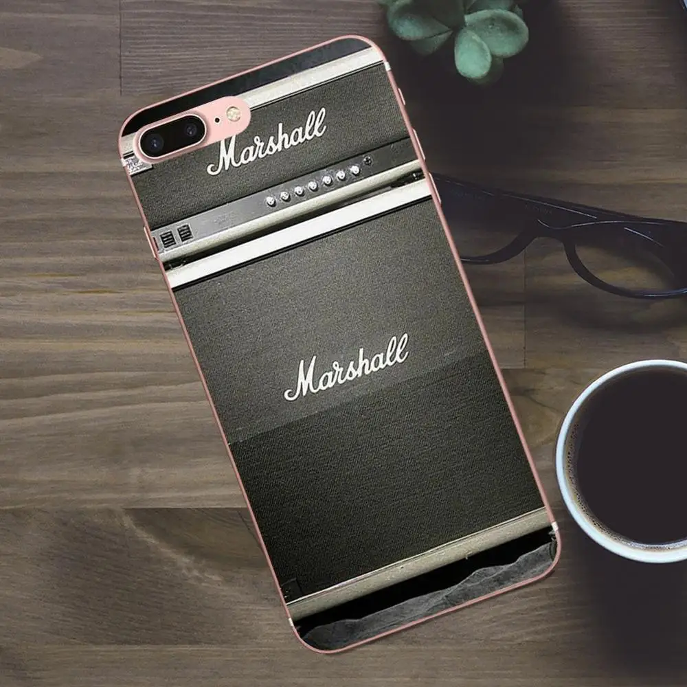 Bixedx Маршалл музыка Коробка мягкие чехлы Капа для Apple iPhone 4 4S 5 5C SE 6 6S 7 8 Plus X Galaxy A3 A5 J1