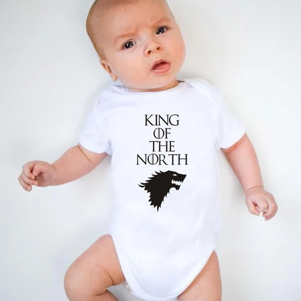 

Забавное детское боди King of the North, модный летний детский комбинезон с короткими рукавами, хлопковая детская одежда, 2019
