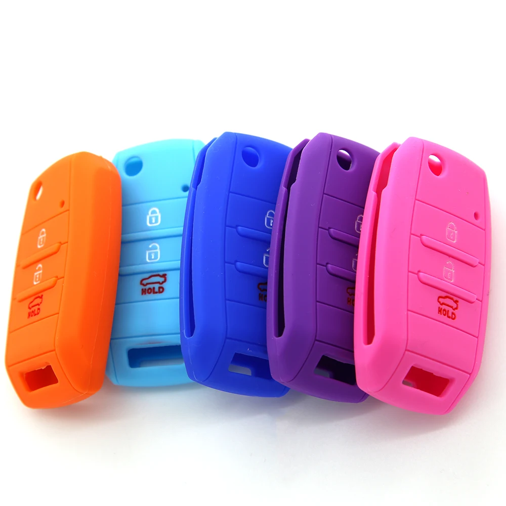 Купить 2 отправить 1 чехол для ключей автомобиля силиконовый 3 Кнопка ключа Kia Ceed